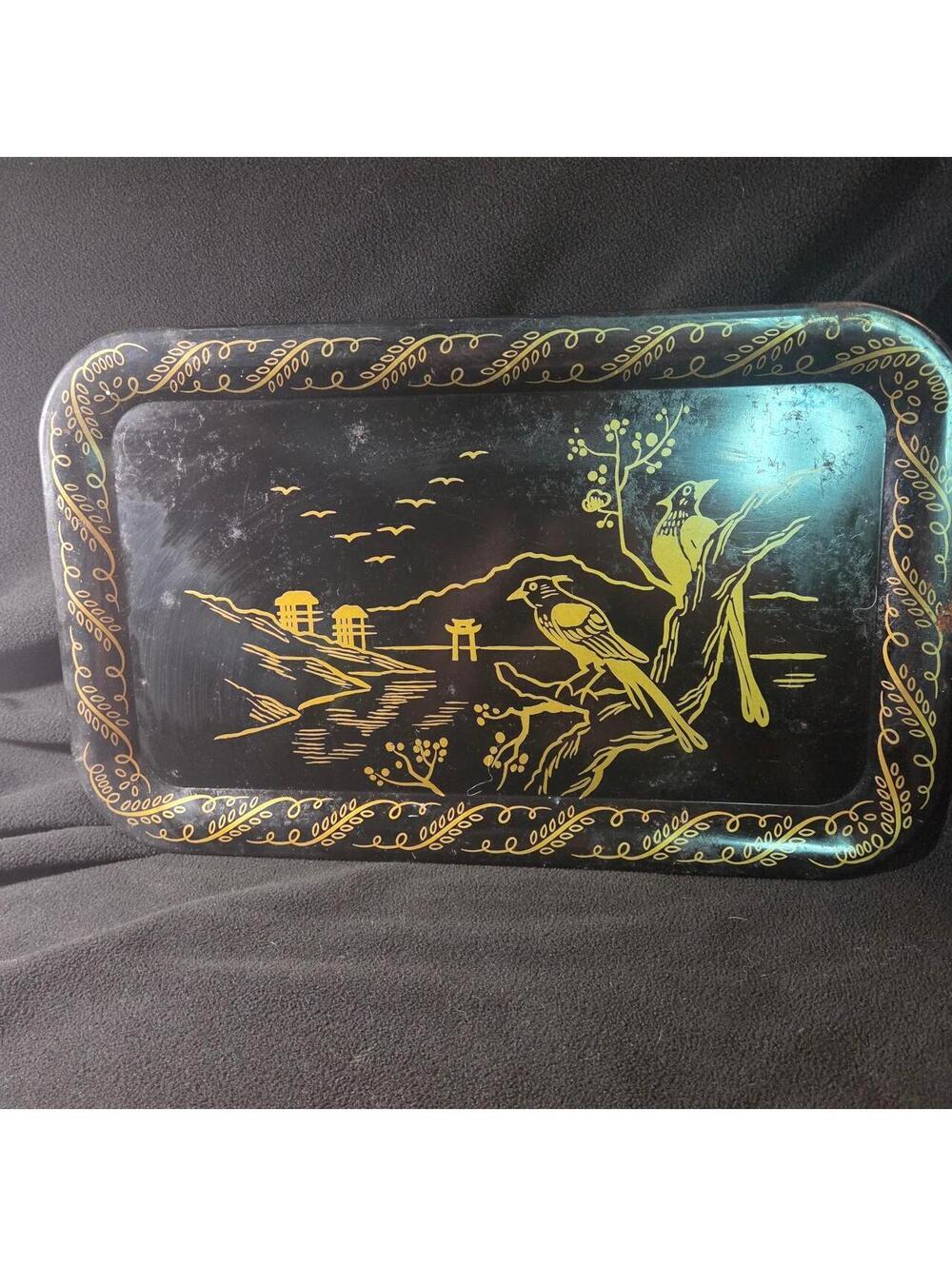 50s - 60s vintage metal litho cocktail tray